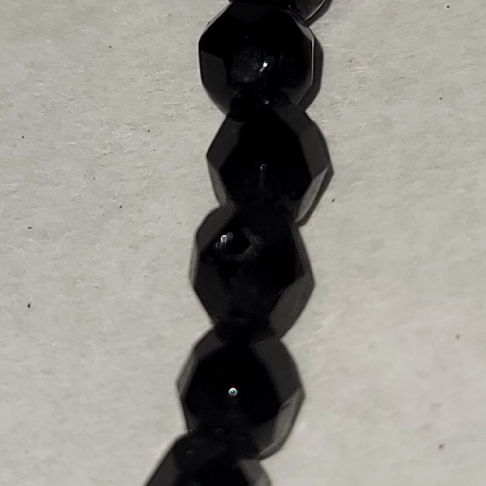 Vintage black bead goldtone necklace Costume Jewelry Fashion Icon BE DIFFERENT - Picture 5 of 8